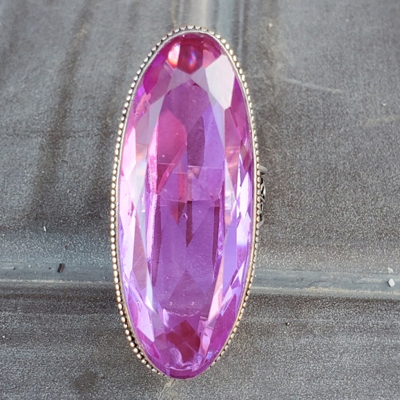 New Huge Iolite 925 Silver Statement Ring. - Picture 13 of 15